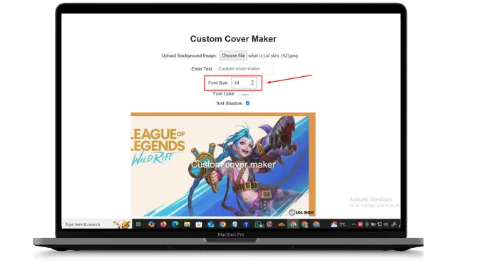 Adjust font size