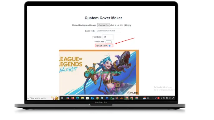 Adjust text shadow